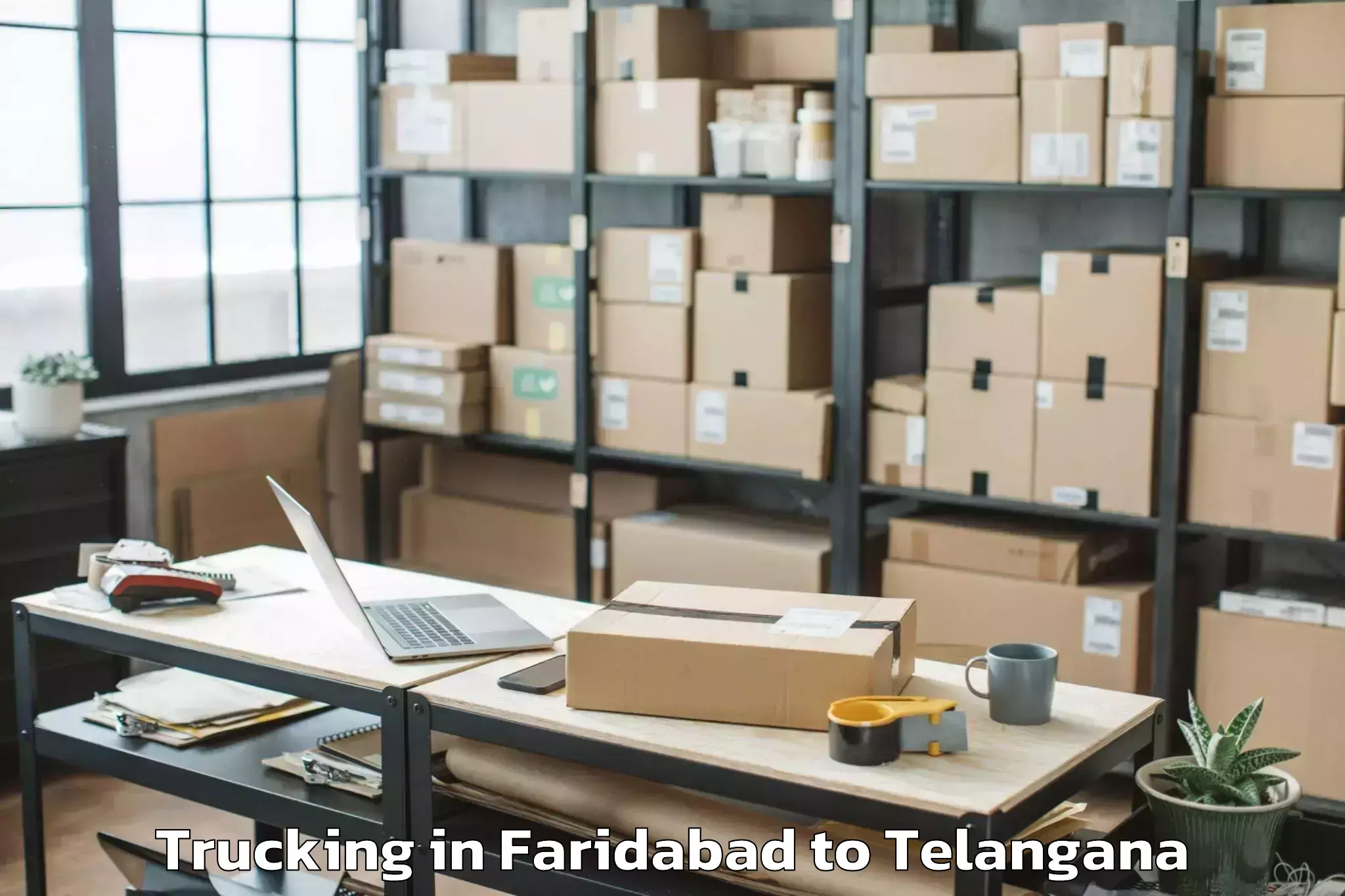 Top Faridabad to Mahabub Nagar Trucking Available